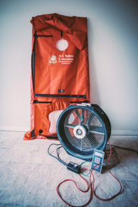 Blower door testing equipment